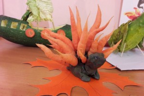 Поделки осенние в садик из морковки