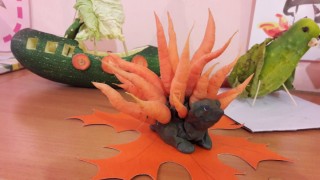 Поделки осенние в садик из морковки