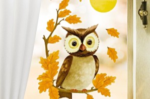 Макет совы для осенней поделки