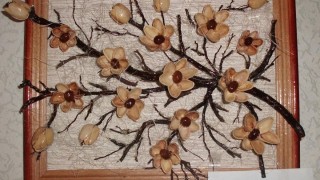 Панно из скорлупы фисташек своими руками
