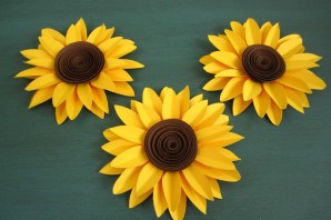 Подсолнух из картона