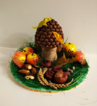 Осенняя лесная поляна поделка