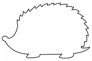 Шаблон ежика для аппликации из бумаги