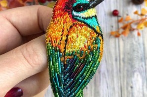 Броши из алмазной мозаики своими руками