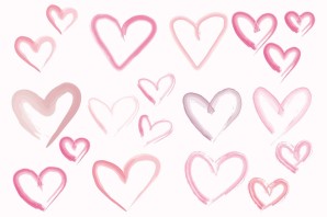 Рисунок сердечка на белом фоне