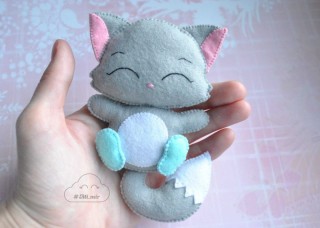 Котики из фетра своими руками