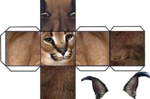 Поделка котик из бумаги шаблоны