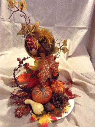 Поделка осенняя кружка с блюдцем