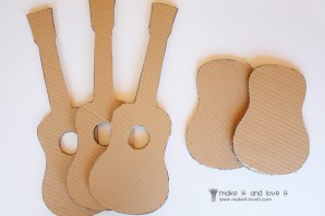 Гитара из картона своими руками шаблон