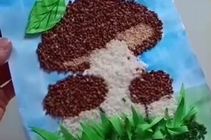 Гриб из гречки