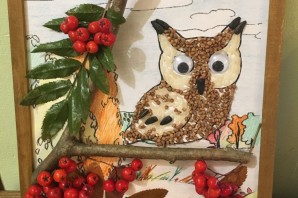 Поделка осень в рамке