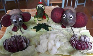 Мышка из свеклы поделка