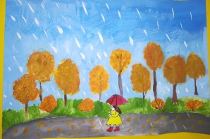 Дождливая осень поделка из бумаги