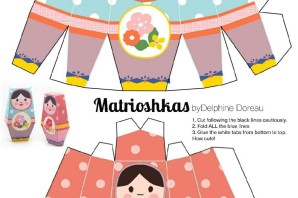 Матрешка объемная из бумаги