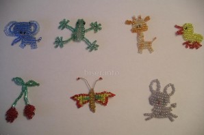 Плоские игрушки из бисера