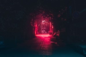Мрачный неоновый фон