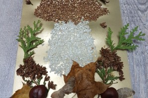 Поделки из крупы на тему осень