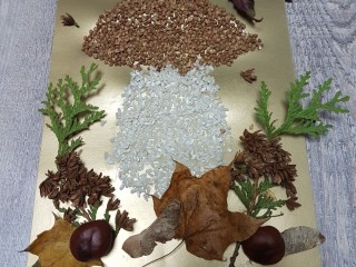 Поделки из крупы на тему осень