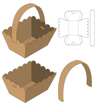 Корзинка из бумаги для детей