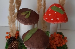 Грибочки поделка в сад