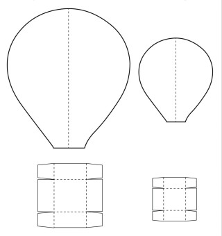 Шаблоны для поделки воздушный шар