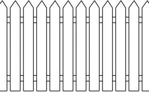 Шаблон забора для вырезания из бумаги