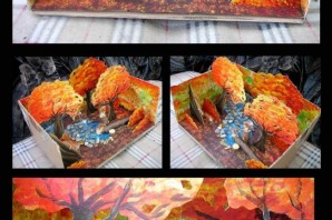 Поделка в коробке осень