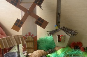 Ветряная мельница поделка из природного материала