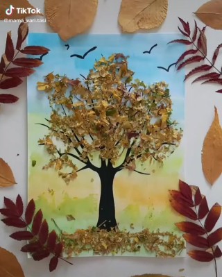 Легкие поделки тема осенний лес