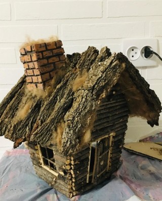 Избушка из веток своими руками поделка