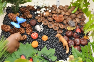 Полянка из природного материала своими руками