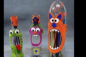 Поделка в сад из мусора