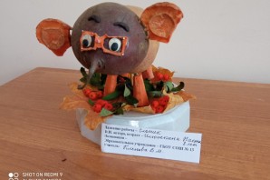 Слоник из свеклы поделка
