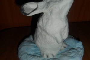 Заяц беляк поделка из природного материала