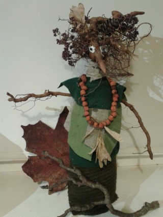 Леший и кикимора из природного материала