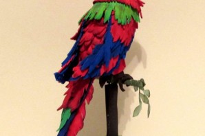 Попугай своими руками поделка