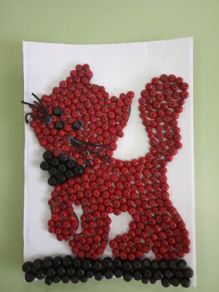 Поделка из рябины в детский сад