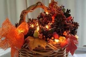 Поделка золотая осень в корзине