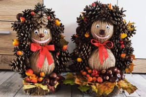 Поделка осенняя из сена