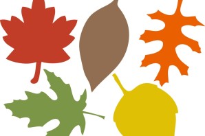 Шаблон осенние листья для аппликации