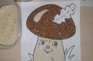 Медведь из гречки поделка