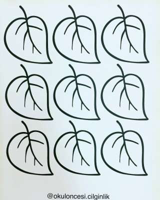 Лист яблони шаблон для вырезания
