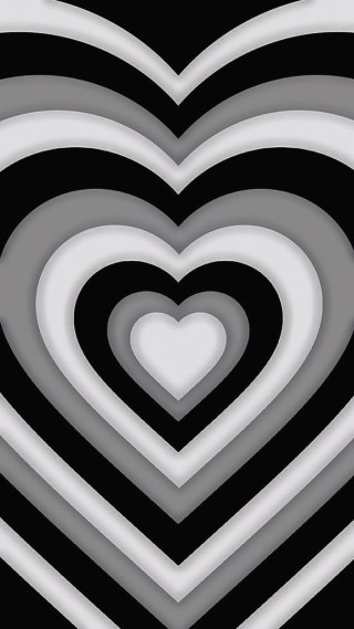 Черные обои с сердцем
