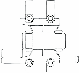 Машинка из картона своими руками шаблон