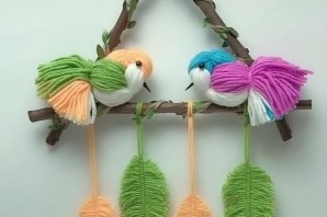 Поделки из пряжи птицы своими руками