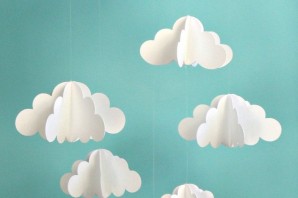 Облачко с капельками поделка