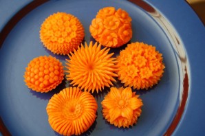 Поделка из морковки цветы