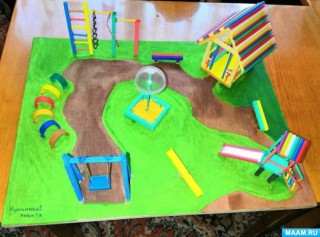 Макет детской площадки своими руками