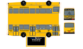 Модель автобуса из бумаги