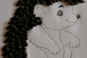 Поделка заяц из семечек